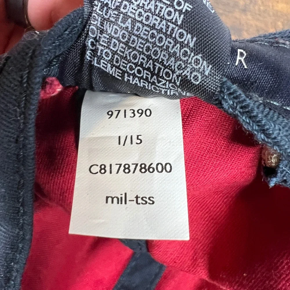 Tommy Hilfiger Red Baseball Cap Dad Hat Leather Strap Adjustable Logo C817878600